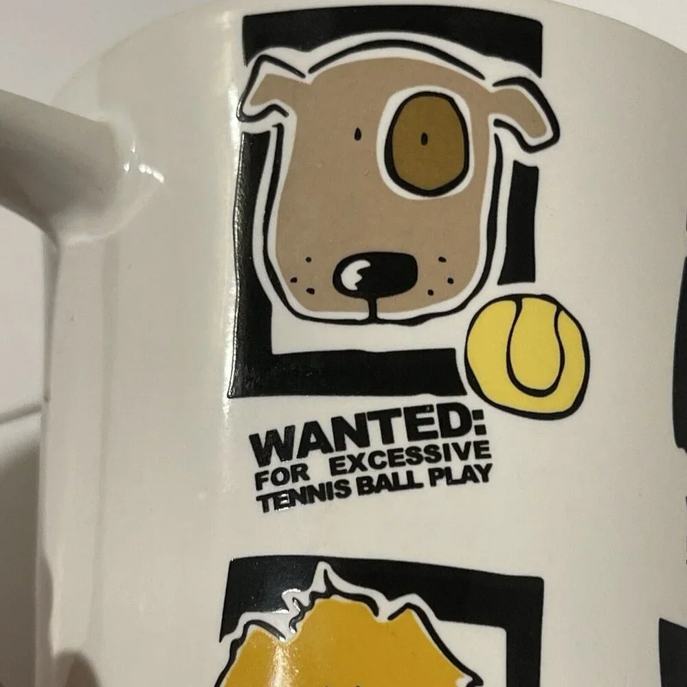 Large‎ Illustrated DOG MUG SHOTS Funny 